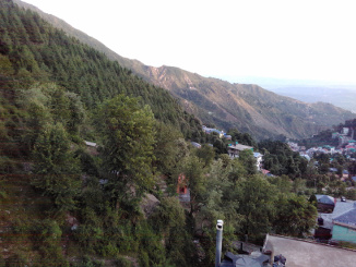 The mountains next to the guest house.