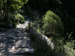 This is what the path typically looks like. Big, bare rocks but enough space to cross people.