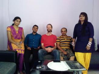 Varsha, Santosh, me and a good friend from Santosh with his wife.